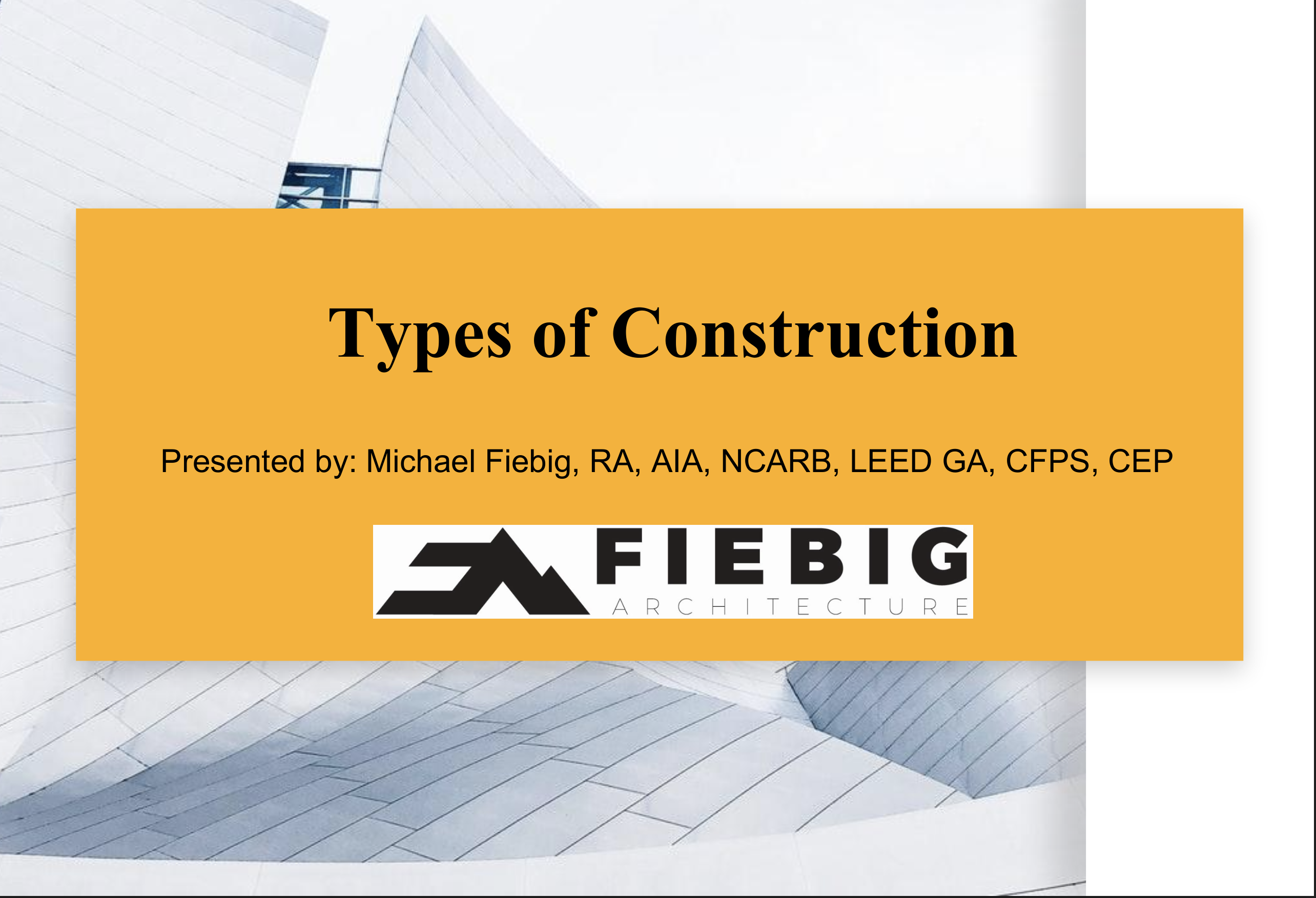 Ibc Building Construction Types