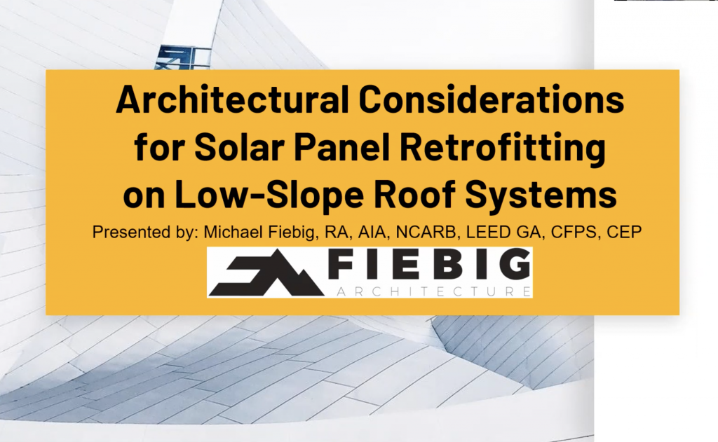Architectural Considerations for Solar Panel Retrofitting on Low-Slope Roof Systems