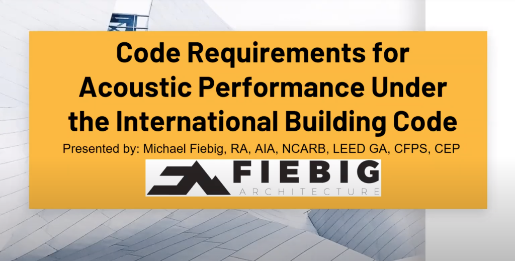 Acoustic Code Requirements 2