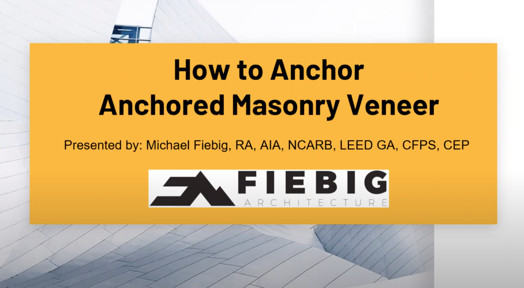 How to Anchor Anchored Masonry Veneer